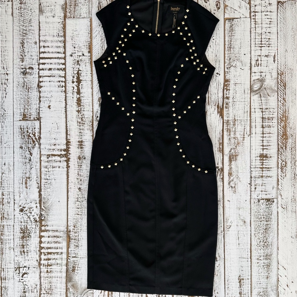 Black Studded Dress - Laundry by Shelli Segal, Size 0